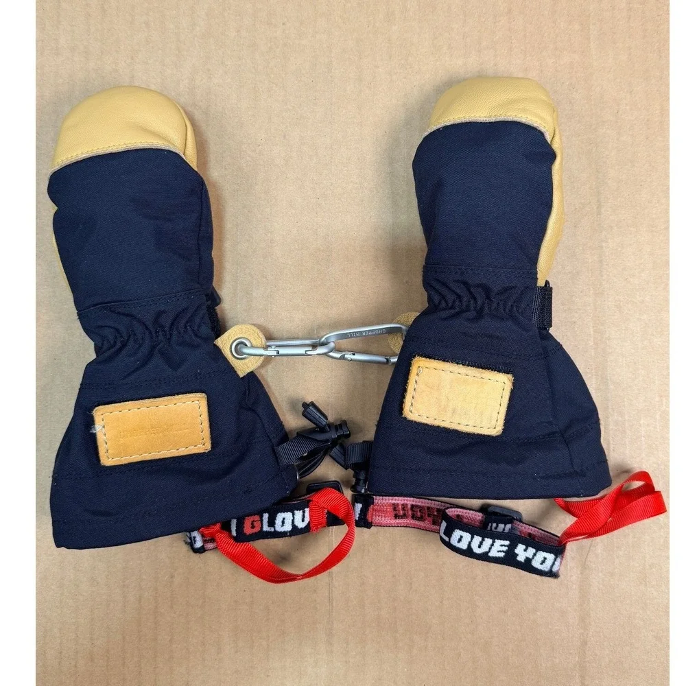 Chopper Mill Kids Ski Mittens Size 1 XS Goat Leather Thinsulate Waterproof Snow